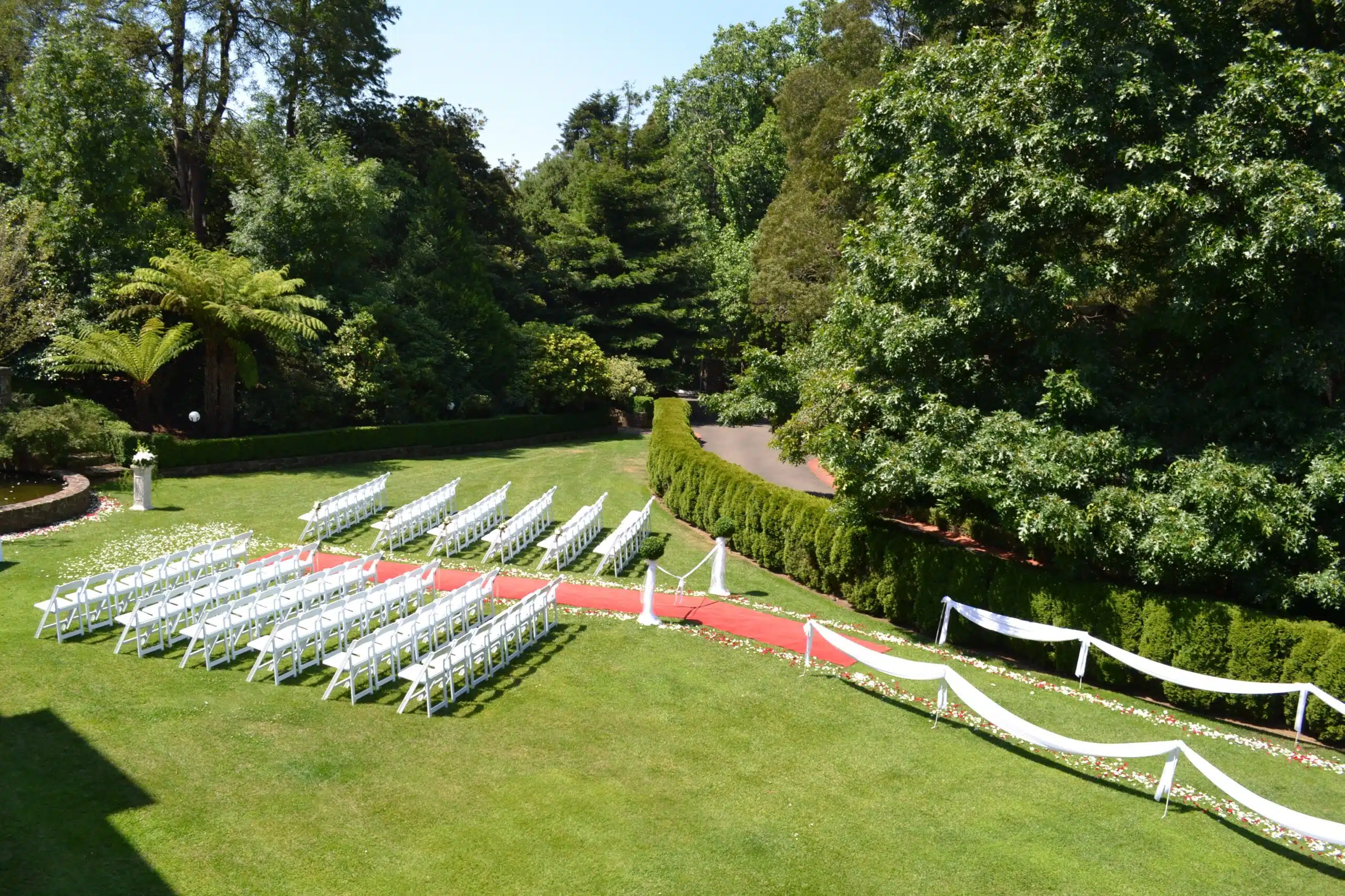 Marybrooke front lawn ceremony